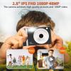 VBESTLIFE Digital Camera, HD 1080P Kids Camera with 16X Zoom Anti Shake, 48MP Compact Portable Point and Shoot Camera for Kid Student Children Teen Girl Boy (Black) view 2