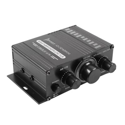 Compact Dual Channel Car Audio Power Amplifier with USB, SD Card, AUX, and, Aluminum Material, 12V Voltage, Premium Music, Easy Installation