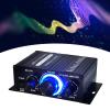 Compact Dual Channel Car Audio Power Amplifier with USB, SD Card, AUX, and, Aluminum Material, 12V Voltage, Premium Music, Easy Installation view 2