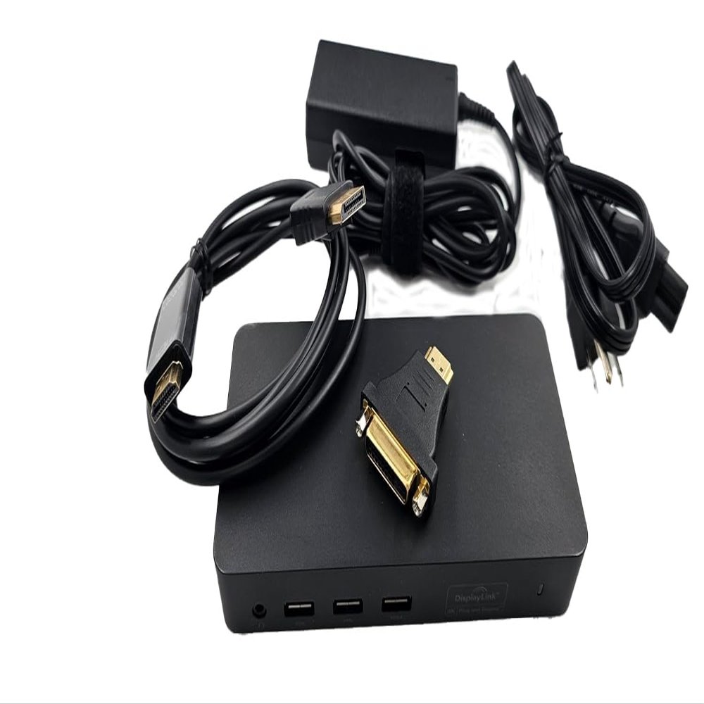 aibileec Universal Docking Station D3100 Triple Display Streaming - 1 DisplayPort, 2 HDMI, 3 USB 3.0, 2 USB 2.0 Work on All Plat Form OS MAC Windows Linux Android