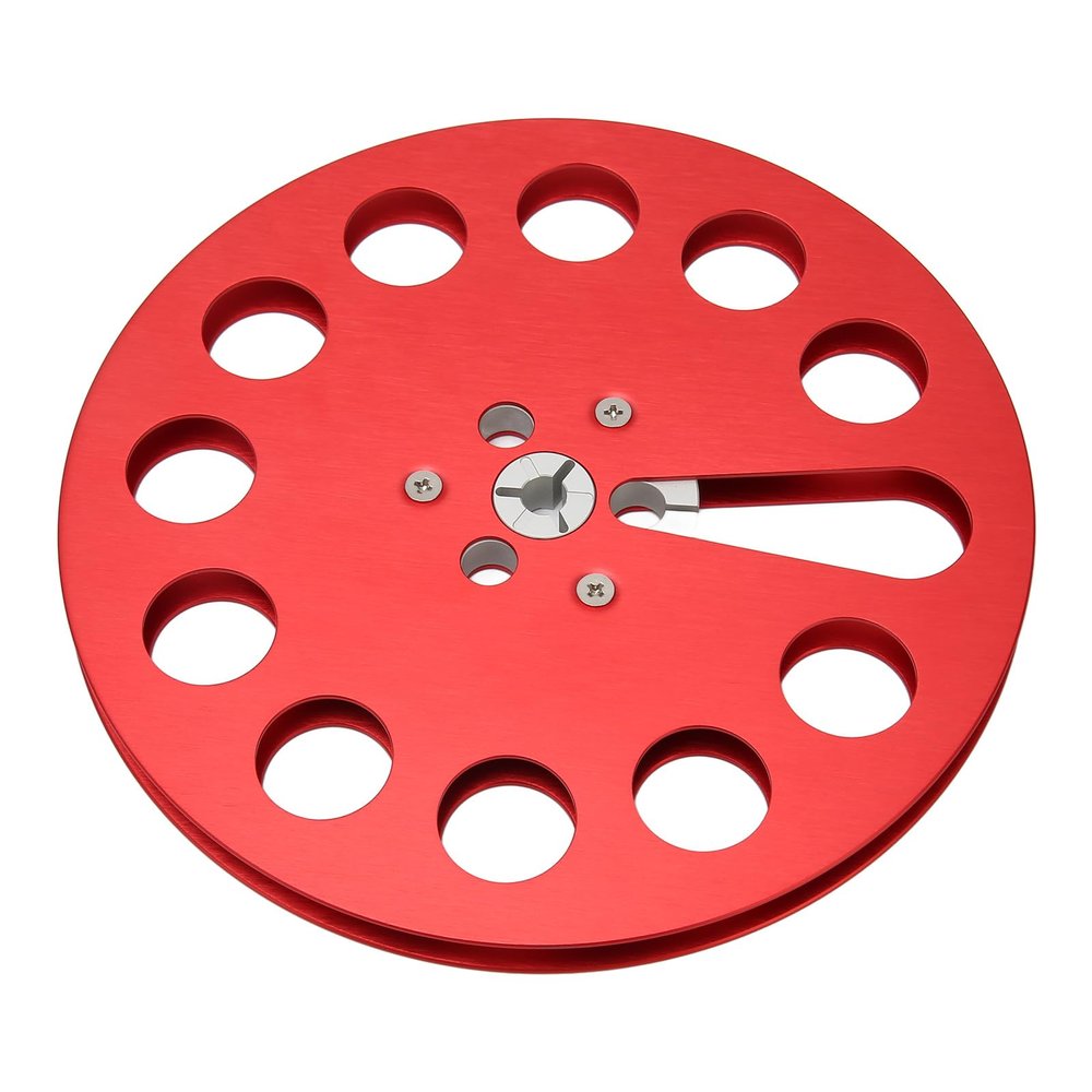 7x1/4 Inch Takeup Reel, Universal 11 Wind Holes Empty Tape Reel with Effcient Performance, Empty Tape Reel for Recording Erasing Rerecording (Red)