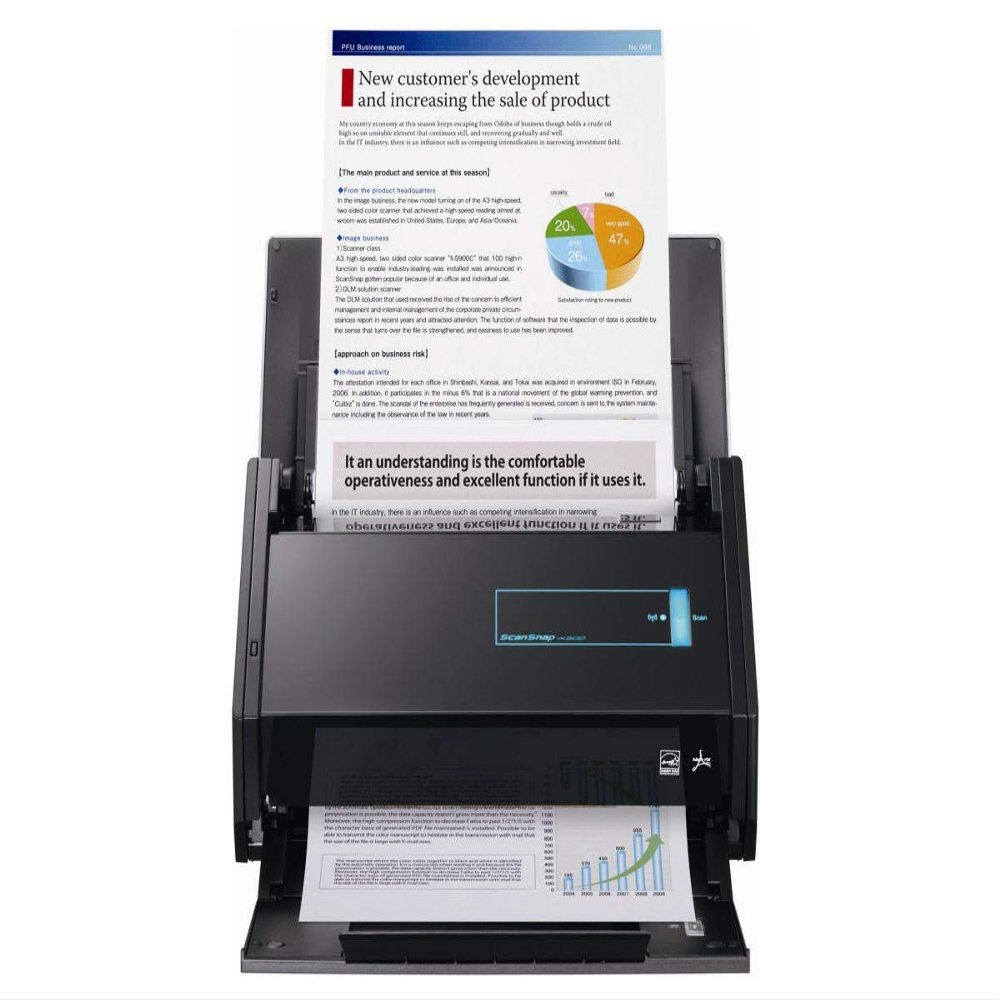 Fujitsu ScanSnap iX500 Document Scanner (PA03656-B002) Wireless Duplex Scanner for Mac & PC, High-Speed Auto Feed, PDF & Cloud Compatible (Renewed)