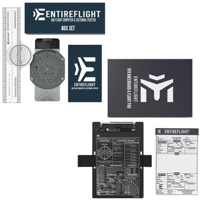 EntireFlight - E6B Computer & Flight Plotter with Pilot Kneeboard & VFR Flight Pad Set Virtual Bundle