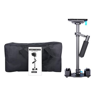 Camera Stabilizer S60T Carbon Fiber Handheld Stabilizer with Quick Release Plate for DSLR Cameras, S60T Carbon Fiber Handheld Stabilizer with Quick Release Plate (black)