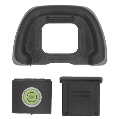 Camera Viewfinder Eyecup Eyepiece Eyeshade for Viewfinder Camera, Eyepiece Eye Cup with Hot Shoe Level and Hot Shoe Cover, Horizontal Leveling, Eye Cup Replace