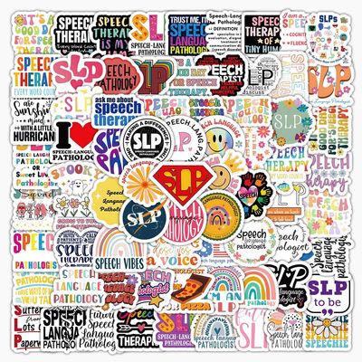 106PCS Speech Language Pathologist Stickers,SLP Sticker,Water Bottle Laptop Sticker, Speech Language Pathologist Gifts