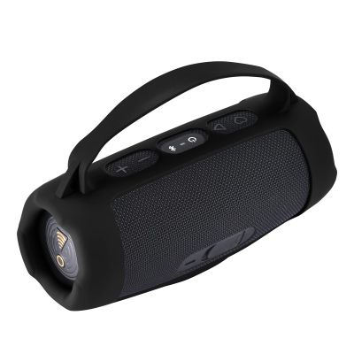 KECHICHENGYUN Silicone Cover for Charge 5 WiFi/Charge 5 Case Portable Bluetooth Speaker Case Cover Thickening Collision Prevention for Charge 5 Speaker Case Outdoor Travel Party Carrying (Black)