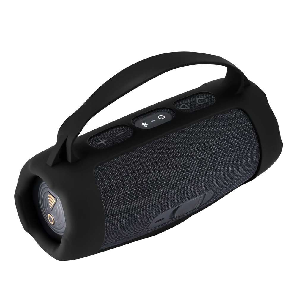 KECHICHENGYUN Silicone Cover for Charge 5 WiFi/Charge 5 Case Portable Bluetooth Speaker Case Cover Thickening Collision Prevention for Charge 5 Speaker Case Outdoor Travel Party Carrying (Black)