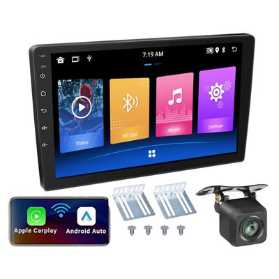 10 Inch Car Stereo Android with Wireless CarPlay Wireless Android Auto, Double Din 2.5D Touchscreen Car Stereo with FM Bluetooth Wi-Fi Audio Receiver