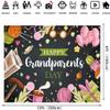 Happy Grandparents Day Backdrop for Photo School Event Retirement Love Grandma and Grandpa Party Decorations Grandparent's Day Family Gatherings Holiday Photography Wall Decor (10x6FT) view 2