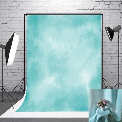 10x10ft Aqua Abstract Solid Photography Backdrops Gradient Portrait Photo Booth Background for Photographyer