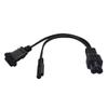 JORINDO IEC320 C6 to 1-15R+C7 Y Splitter Power Cable.C6 to Household 2-Hole Socket 1-15R and Figure 8 Jack Adapter.C7/USA Socket 2 in 1 c6 Adapter Cable.1FT/0.3M (C6 to C7+1-15R) view 2