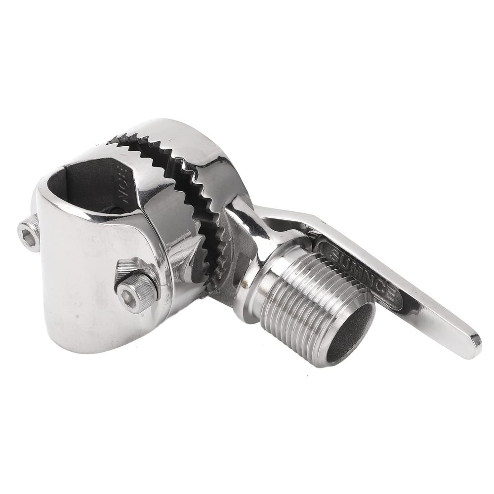 Marine VHF Antenna Mount Adjustable Ratchet 316 Stainless Steel Base for Boats Yachts RVs