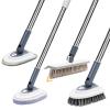 Sayene 4 in 1 Tile Shower Cleaner Brush, Long Handled Scrub Brush for Shower with Adjustable Long Handle Floor Scrub Brush for Cleaning Bathroom/Shower/Tub/Tile/Kitchen/Glass/Wall view 1