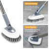 Sayene 4 in 1 Tile Shower Cleaner Brush, Long Handled Scrub Brush for Shower with Adjustable Long Handle Floor Scrub Brush for Cleaning Bathroom/Shower/Tub/Tile/Kitchen/Glass/Wall view 2
