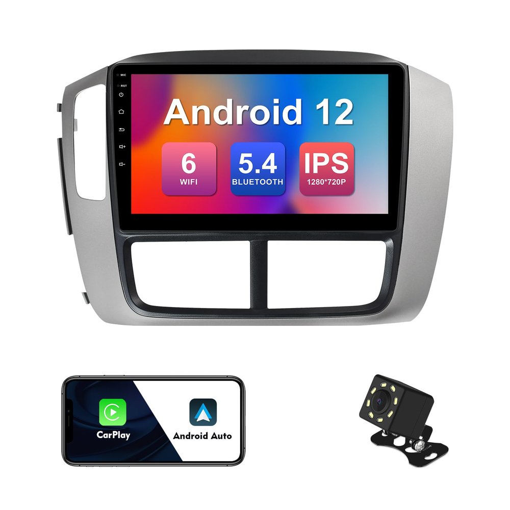 2+32G 9-inch Android 12 Car Stereo for Honda Pilot 2006-2008 IPS Touchscreen Screen Car Radio with Carplay & Android Auto Support Backup Camera GPS FM Navi BT SWC