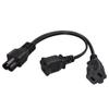 JORINDO IEC320 C6 to NEMA 1-15R Y Splitter Power Cable.Dual nema 1-15r Female Socket to C6 Plug Adapter Converter AC Power Supply Cord,1FT/0.3M (C6 to 2 X 1-15R) view 1