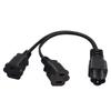 JORINDO IEC320 C6 to NEMA 1-15R Y Splitter Power Cable.Dual nema 1-15r Female Socket to C6 Plug Adapter Converter AC Power Supply Cord,1FT/0.3M (C6 to 2 X 1-15R) view 2