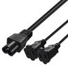 JORINDO IEC320 C6 to NEMA 1-15R Y Splitter Power Cable.Dual nema 1-15r Female Socket to C6 Plug Adapter Converter AC Power Supply Cord,1FT/0.3M (C6 to 2 X 1-15R) view 4