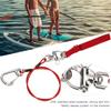 Glomora Freediving Lanyard 316 Pro Stainless Steel Safety Rope with Wristband Dive Safe Lifeline Red for Diving Competitions view 3
