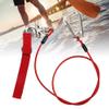 Glomora Freediving Lanyard 316 Pro Stainless Steel Safety Rope with Wristband Dive Safe Lifeline Red for Diving Competitions view 4