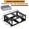 CaSZLUTION Wall Mount and Under Desk Holder for CalDigit TS5 Thunderbolt 5 Dock 15 Port, Acrylic Docking Station Mounting Stand Compatible with TS4 Thunderbolt 4 18-in-1 Hub (Black Holder Only) view 2