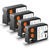 4PK 1/2" 3/4" Black on White Flexible Cable Wrap Label Tape Replacement for Dymo XTL-300 XTL-500 Label Makers view 1