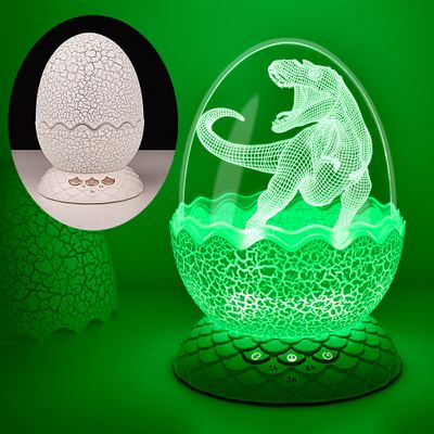 Childrenlive Dinosaur Gift for Kids - Dinosaur Egg Night Light withTouch Control, 1100mAh Rechargeable, Color-Changing & Timer, Magical Gift Gift for Boys & Girls