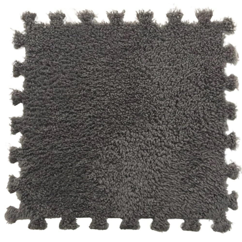 YQJYBD 24pcs 30 * 30CM Bedroom Bedside Patchwork Carpet Window Mat Foam Mat Cutting and Washing Patchwork Mat Room Warm Play Mat Easy to Clean Soft Fuzzy Climbing Activity Mat(Grey), CMM669