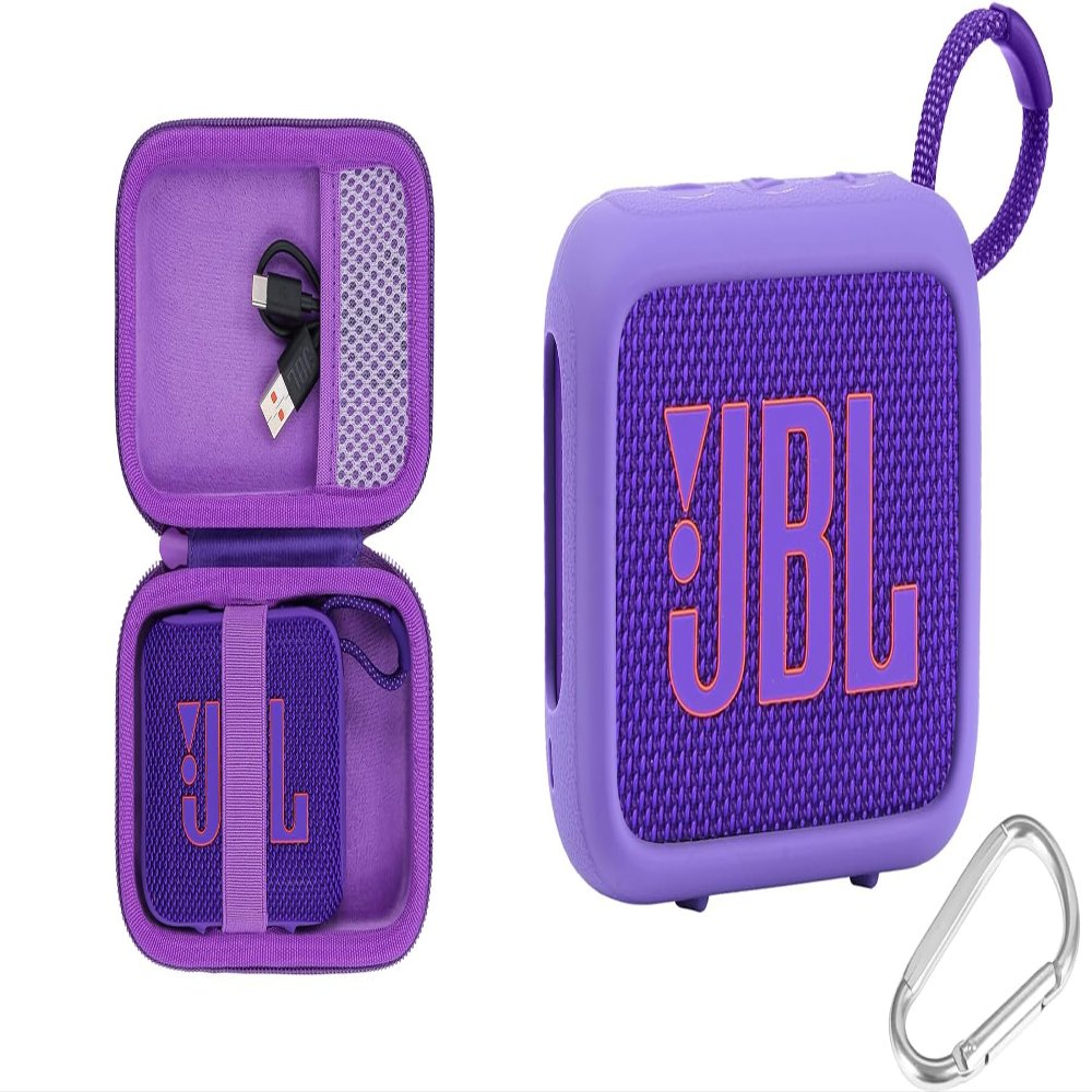 co2CREA Silicone + Hard Case for JBL Go 4 Speaker