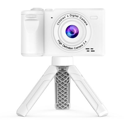 Andoer 1080P Kids Digital Camera with Tripod Mini Video Camera for Kids 12MP 2.4 Inch IPS Screen Built-in Battery with Neck Strap Mini Desktop Tripod Birthday for Boys Girls, White