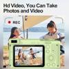 Andoer 1080P Kids Digital Camera with Tripod Mini Video Camera for Kids 12MP 2.4 Inch IPS Screen Built-in Battery with Neck Strap Mini Desktop Tripod Birthday for Boys Girls, White view 3
