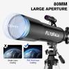 FlyGala Telescope for Kids and Adults,80mm Aperture 600mm Focal Length Beginners Astronomical Telescope for Adults high Powered (30X-750X),Refractor Astronomy telescopes Kids 6-8 8-12 Over 5 Year Old view 3
