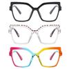bullabulling 3 Pack Trendy Cat Eye Blue Light Blocking Reading Glasses for Women, Anti UV Computer Readers L05 (black/leopard/color, 2.0, x) view 2