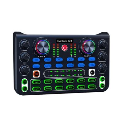 WEIWO Sound Card English Version Professional Sound Cards Audio Mixer For Broadcast KTV Singing Live Sound Mixer X60