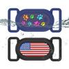 FGERWZ 2 Pack for Samsung Galaxy SmartTag2 Dog Collar Holder, Waterproof Anti-Lost Silicone GPS Tracker Hidden Case Galaxy SmartTag 2 for Dog/Cat Collar, Kids' Shoe, Bag (Black & Blue) view 1