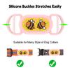 FGERWZ 2 Pack for Samsung Galaxy SmartTag2 Dog Collar Holder, Waterproof Anti-Lost Silicone GPS Tracker Hidden Case Galaxy SmartTag 2 for Dog/Cat Collar, Kids' Shoe, Bag (Pink & Green) view 2