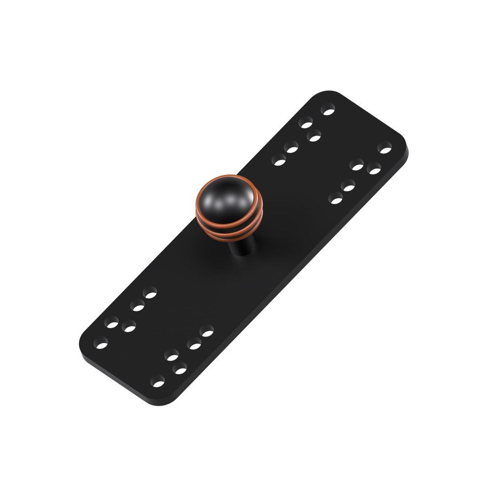 xsaaczm Rectangle Plate 1" Ball Mount with Aluminum Alloy,Compatible with RAM Mounts B Size 1" Double Socket Arms, Suitable for Garmin Devices (Rectangle Plate)