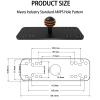 xsaaczm Rectangle Plate 1" Ball Mount with Aluminum Alloy,Compatible with RAM Mounts B Size 1" Double Socket Arms, Suitable for Garmin Devices (Rectangle Plate) view 2