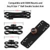 xsaaczm Rectangle Plate 1" Ball Mount with Aluminum Alloy,Compatible with RAM Mounts B Size 1" Double Socket Arms, Suitable for Garmin Devices (Rectangle Plate) view 4