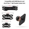 xsaaczm Diamond Ball Base with B Size 1" Ball Mount with Aluminum Alloy,Compatible with RAM Mounts B Size 1" Double Socket Arms (Diamond Plate) view 4