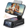 Gifts for Men Women, Phone Stand with Bluetooth Speaker&Clock, Birthday Gifts for Him, Phone Holder with Wireless Speaker, Ideal for Dad Mom Husband Boy, Cool Tech Gadget for Men view 1