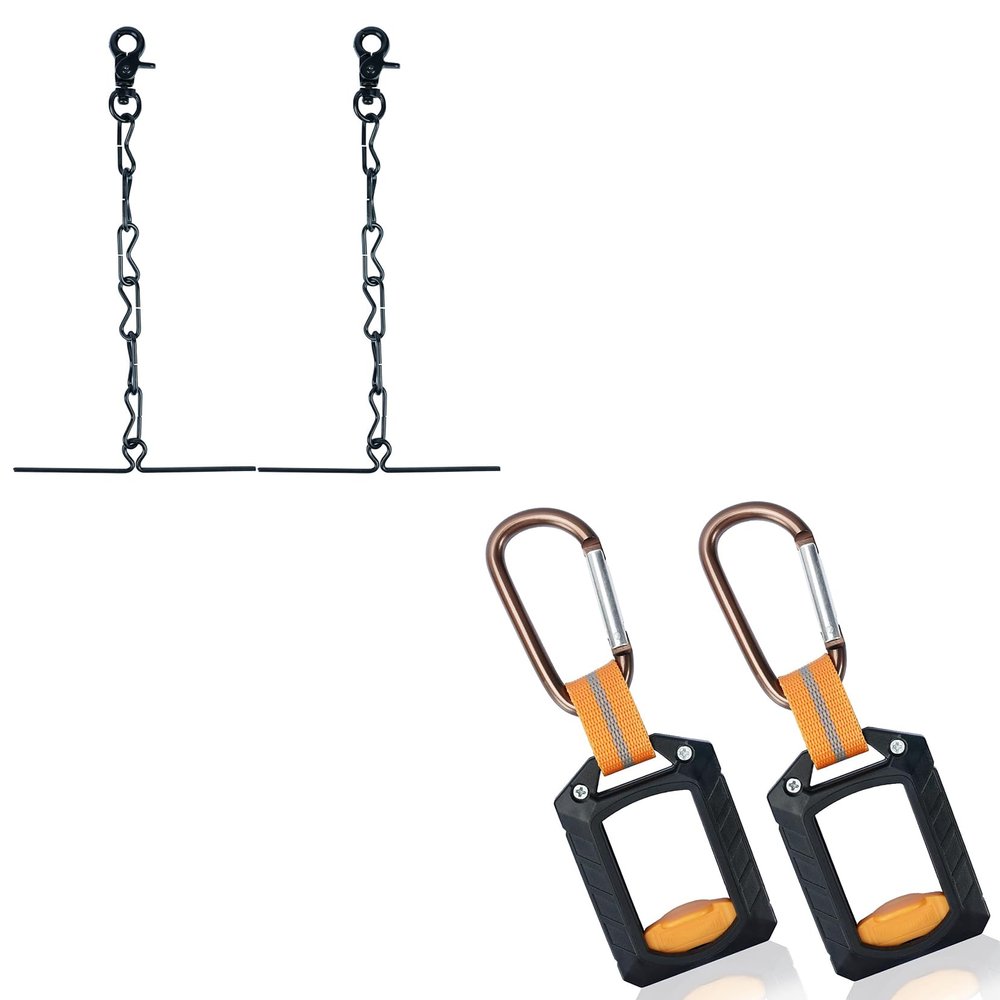 2 PCS Tape Holder Chain+2 PCS Zip Tie Holder