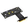 DirectNine Basics HLT M.2 NGFF nvme M-Key SSD to PCI- E 4X Extension Cable with Magnetic Pad (Line Length: 10cm) view 1