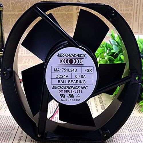 AJSWISH MA1751L24B FSR MECHATRONICS DC24V 0.48A 17251 Double Ball Fan for MA1751L24B-FSR Fan
