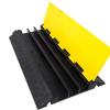 3-Channel Rubber Cable Protector Ramp 2x2.3 Inch Channel Heavy Duty Cable Wire Cord Cover Ramp Garage Sidewalk Speed Bump - Power Tool Parts view 1