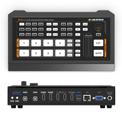 AVMATRIX S4 Video Mixer Switcher with 2xHDMI 2xSDI Input SD Card USB Recorder LAN Control for Live Streaming