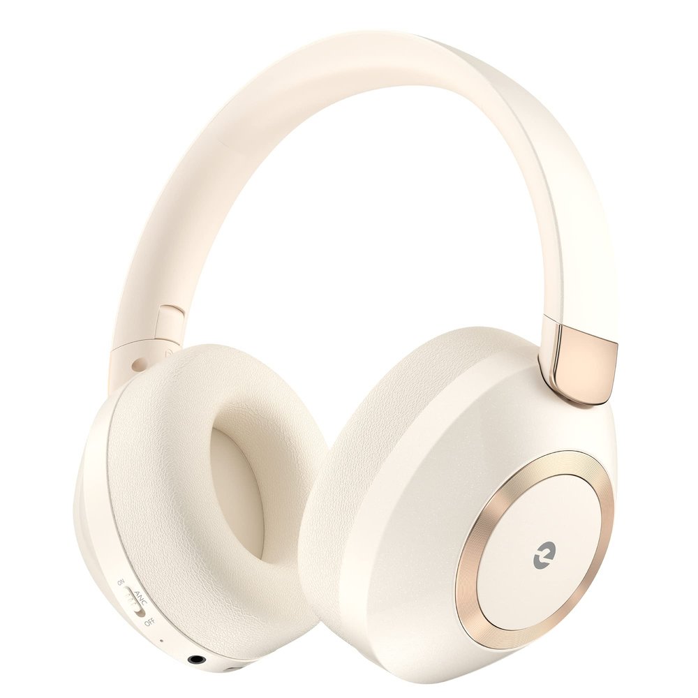EAORUL Active Noise Cancelling Headphones, 100H Playtime Headphones Wireless Bluetooth, Bluetooth Headphone with Microphone, Over- Ear Wireless Headphone with Deep Bass for Travel