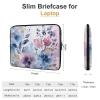 17inch Laptop Sleeve Bag Floral Watercolor Painting Laptop Bag Shockproof Computer Carrying Cover Slim Briefcase Handbag view 2