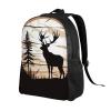 VTCTOASY Backpack Travel Laptop Backpack For Men Women Lightweight Rucksack Wild Elk Silhouette Casual Daypack view 2